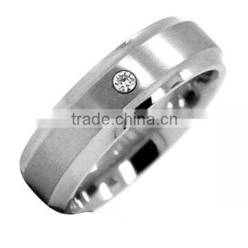 7MM Flat Brushed Top and Polished Finish Edges Cobalt Chrome Ring Wedding Band