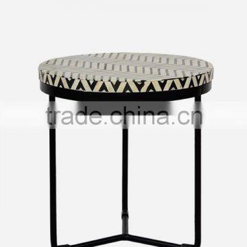 Indian Bone inlay stool