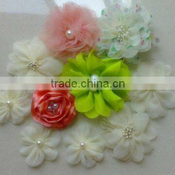Hot Sale Handmade Stain /chiffon /organza Fabric Flower