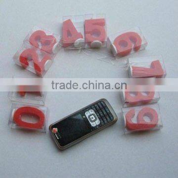 Wholesale Red Numeral Candle 0-9 1 2 3 4 5 6 7 8 9 0 cake topper candles Solid Color Partyware Party Supplies