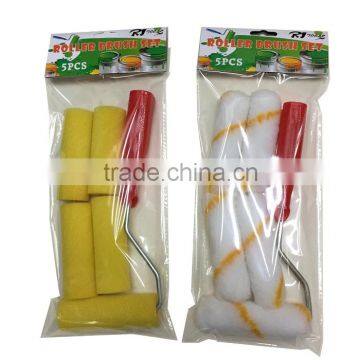 5pcs4" 10CM Mini Sponge Paint Roller Brush Set Supermarket Sells Painting Kits Roller Brush Set photo-4