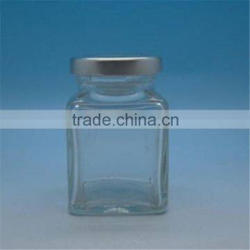 Hot Selling Products 50ml/100ml/200ml/280ml/380ml/500ml/700ml Sealed Quadrilateral Glass Jam Jar With Colorful Screw Cap photo-5