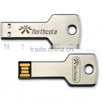 oem business sales promotion gift metal key logo usb flash disk