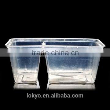 Disposable pp Plastic Microwave Safe Food Container 2 Compartments Takeaway Food Container photo-6