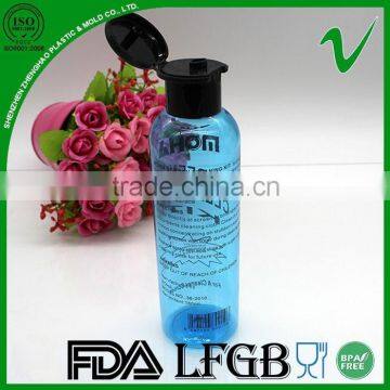 PET boston round empty cosmetic 180ml plastic cream bottle for personal care