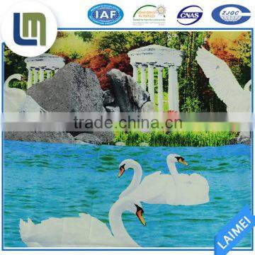 High quality bedding hometextile twill fabric with swan design