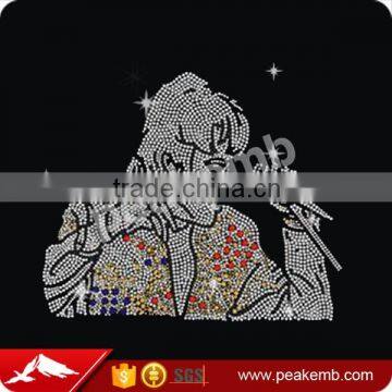 2016 Custom Iron On Crystals Transfers Elvis Wholesale for Garments