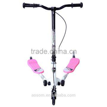 Homcom Pink/White Kids 3 Wheels Foldable Push Speeder Scooter photo-2
