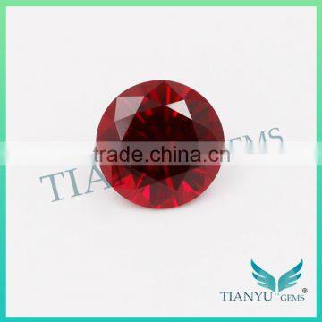 Wholesale Russian Synthetic Colored Stones #8 Round Brilliant Cut Ruby Stone Corundum gemstone price
