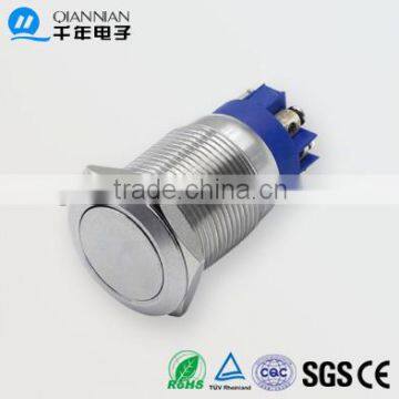QN19-L4 19mm Momentary|Latching Flat Head Screw Pin terminal Waterproof metal push button switch