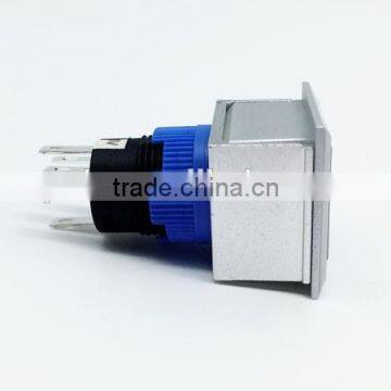 22mm Wall Switch Square Plastic Blue Led 24V Momentary or Latching Push Button Switch photo-3