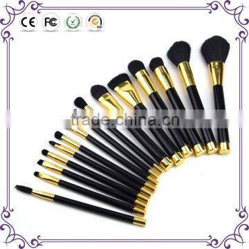 Wholesale custom logo 15pcs pro makeup brushes cosmetic make up brushes