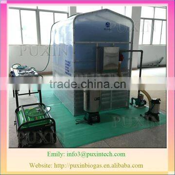 portable PUXIN pvc small scale biogas plant for wastewater treatment