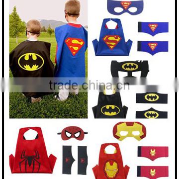 4 sets superhero cape and mask cape mask wristband