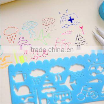 Spirograph Ruler Drawing Set Plastic Graphics Model Ruler Kids Toys Spirograph photo-3