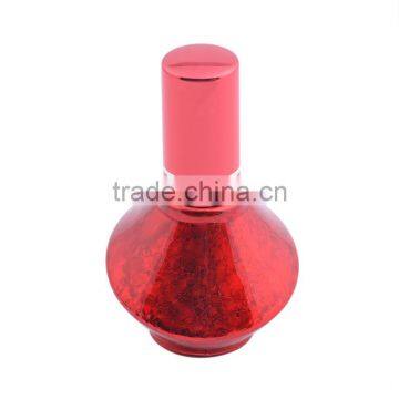Unique Shaped 15ml Empty Aluminum Mist Glass Spray Bottle for Perfume Packaging With Crackle Colour