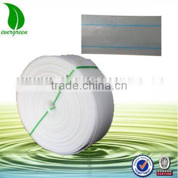 Chinese manufacturer transparent color 2 blue line PE pe lay flat hose