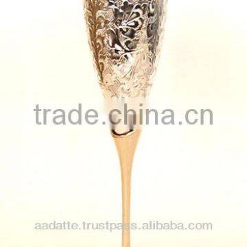 Handmade gift item gold and silver plated goblets