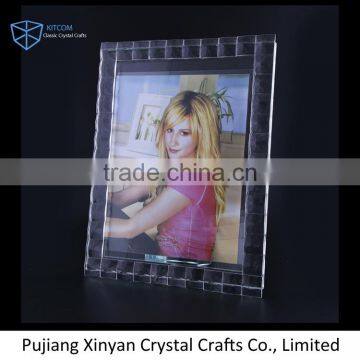 Factory Supplier Newest Two Color Yellow and Clear Crystal Photo Frame photo-3