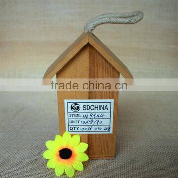 Houseshaped Bird Nest Wood Bird Nest Wood Swallow Bird Nest for Double Round Wood Window photo-6