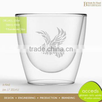 Lower Quantity Customized Handcrafted Nice Glass Coffee Cup photo-3