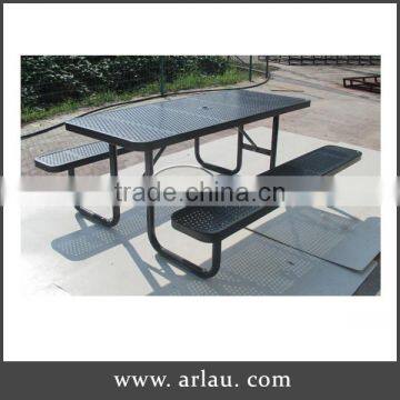 Steel Outdoor Table And Bench