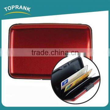 Toprank Factory Wholesale Promotiona Metal Men Rfid Wallet Aluminium Name Card Holder Aluminium Wallet Credit Card Holder