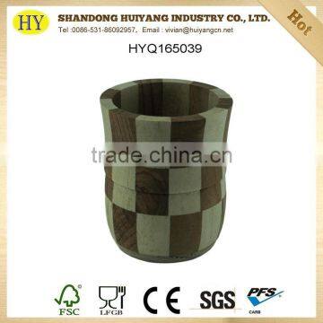 custom natural unfinished poplar and chinaberry wood vase wooden bucket wholesale