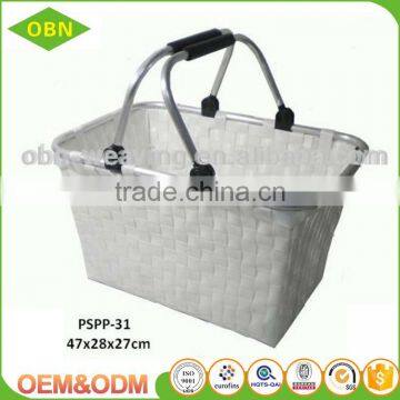 Cheap Woven Market PP Aluminum Frame Baskets photo-6