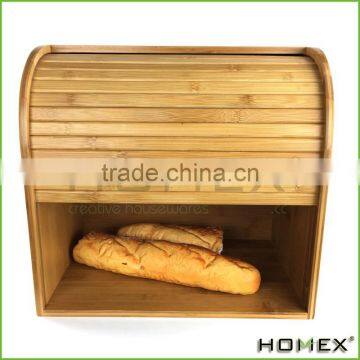 Bamboo Sustainable Bread Bin Keeper Bread Box Homex BSCI/Factory photo-5