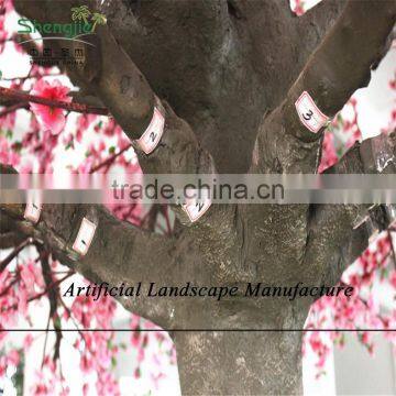 SJZJN 310 New Artificial Peach Tree Srtificial Sakura Flower Lobby Artificial Peach Blossom Tree photo-4
