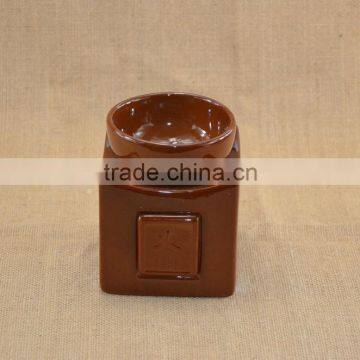 ceramic chocolate fondue set with tealight burner factory wholesale