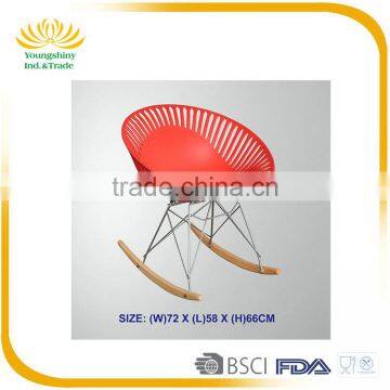 Manufacturer Popular Cheap Plastic Rocking Chair With Beech Legs photo-4
