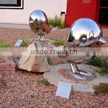 Garden Modern High Polishing Stainless Steel Bird Sculpture photo-2