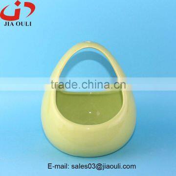 New Design EASTER Decoration Colorful Ceramic Egg Shape Basket photo-3