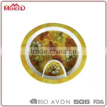 Custom printing wholesale round high quality plastic tray/snack serving tray for beer bar pub KTV