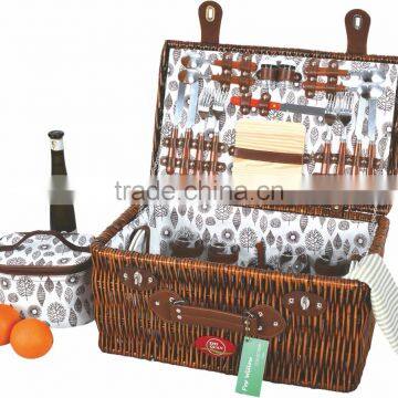 White Handle Cutlery Handheld Vintage Fruit Crate Basket photo-2