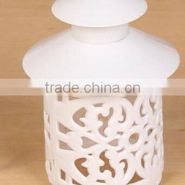 Morden Outdoor Metal Luminous Lanterns in Whitecolor Candle Holder photo-4