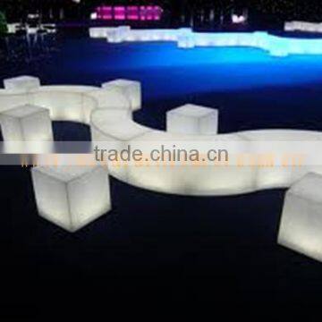 Cool Bar/club/party/wedding/KTV/hotel illuminated Outdoor Aluminum Bar Stools