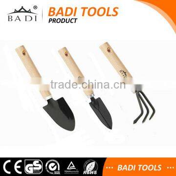 3 pcs competitive price high quality steel kids garden hand tool set