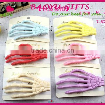 Promotion Hair clip skeleton Hair clip hand bone Hair clip