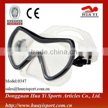 Wide view pc lens oem printed logo durable diving mask