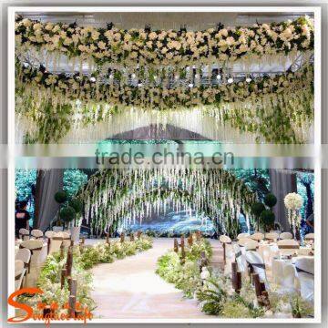 2015 Factory Wholesale Fake Indian Decorations Wedding Flower Backdrop for Sale photo-3