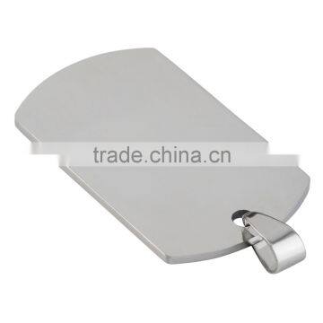 Promotions! Fashion Military Men's Stainless Steel Silver Plain Dog Tag Pendant No Chain Free Shipping photo-3