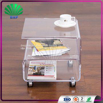 Transparent Tea Trolley Acrylic Hand Trolley Home Useful Wine Trolley Cart photo-2