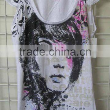 Hot printed lady T-shirt