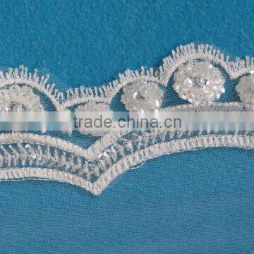 Cheapest Wedding Decoration Lace Embroideried Petal Taffeta Bridal Veil photo-2