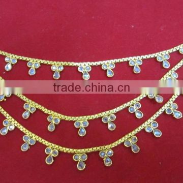 SIDE TIKA POLKI GOLD PLATED BEADS hair accessory