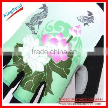 Wholesale Custom Outdoor Sports Bike Lycra Half Finger Cycling Gloves for Riding photo-2