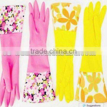 long sleeve rubber gloves